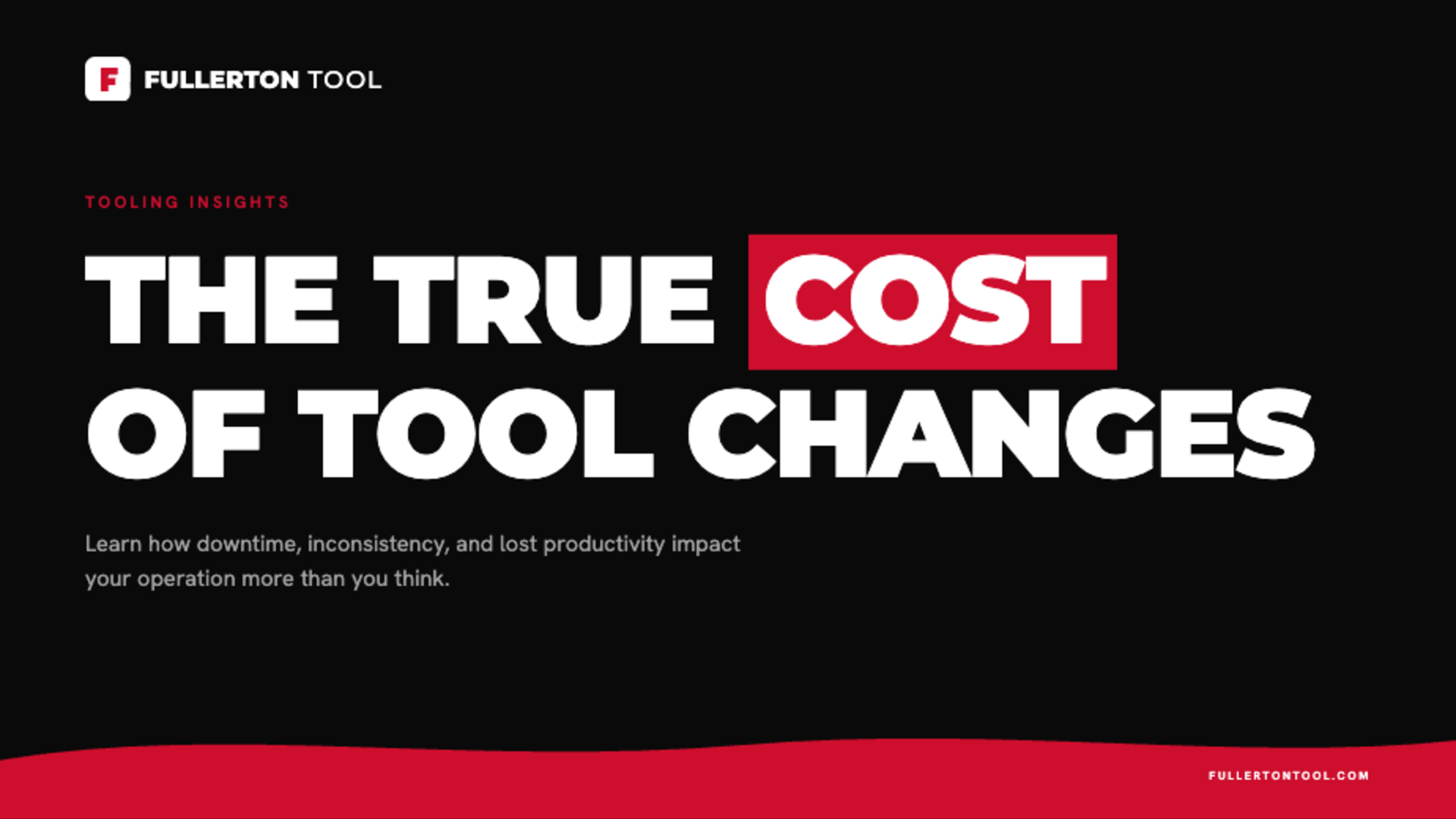 True Cost - Tool Changes Header